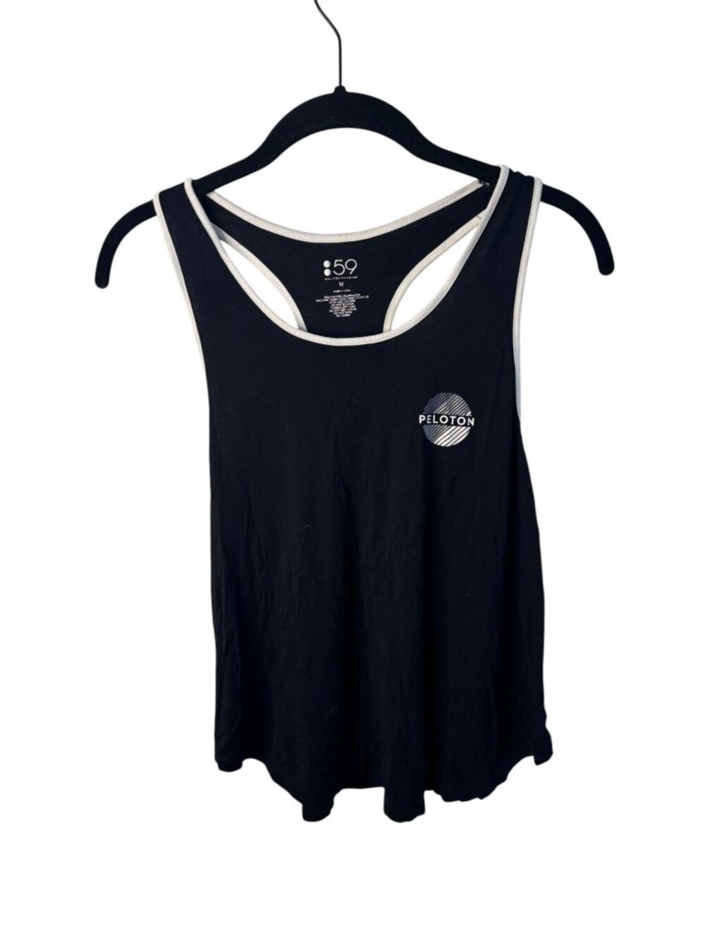 SPLITS59 Women's Black Pin Active Tank Top Size Medium $60